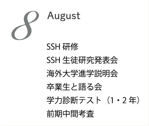 8月 2・3年補完授業 3年記述模試 夏季休業
